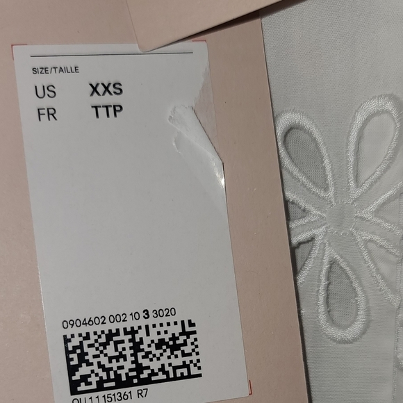 NWT Simone Rocha × H&M Eylet white dress with puff sleeves Cinch Waist - Picture 9 of 16